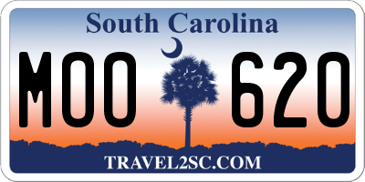 SC license plate MOO620