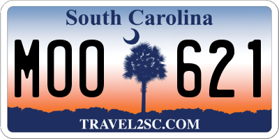 SC license plate MOO621