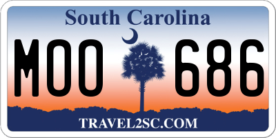 SC license plate MOO686