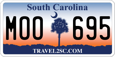 SC license plate MOO695