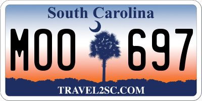 SC license plate MOO697