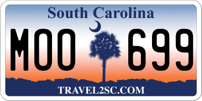 SC license plate MOO699