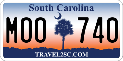 SC license plate MOO740