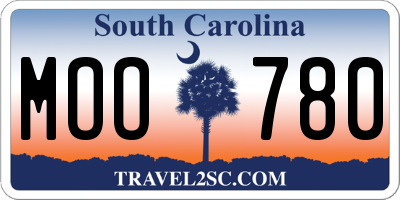 SC license plate MOO780