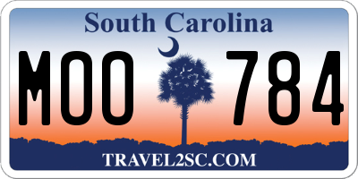 SC license plate MOO784