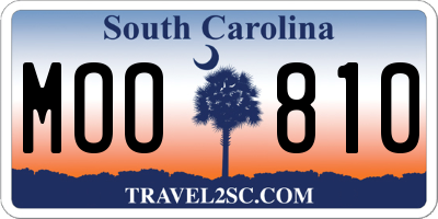 SC license plate MOO810