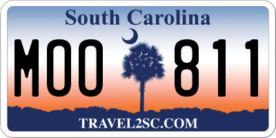 SC license plate MOO811