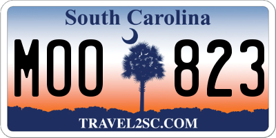 SC license plate MOO823