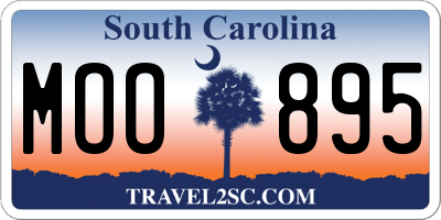 SC license plate MOO895