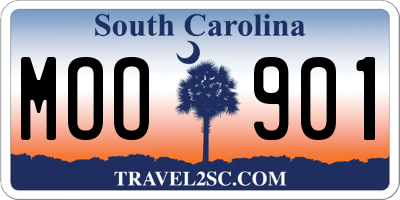 SC license plate MOO901