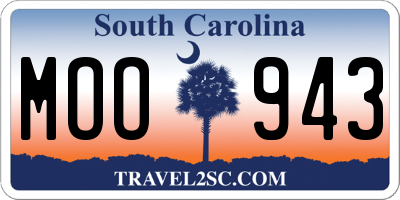 SC license plate MOO943