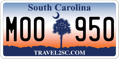SC license plate MOO950