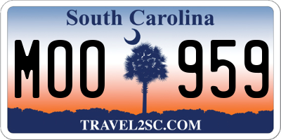 SC license plate MOO959