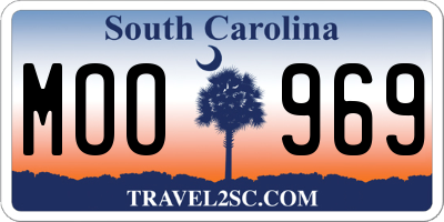 SC license plate MOO969