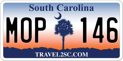 SC license plate MOP146