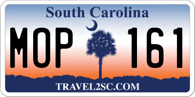 SC license plate MOP161