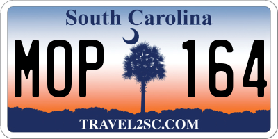 SC license plate MOP164