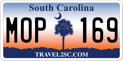 SC license plate MOP169