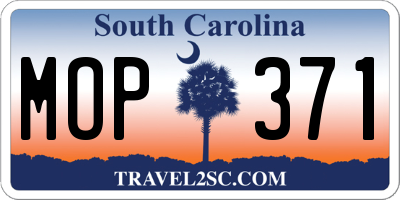 SC license plate MOP371