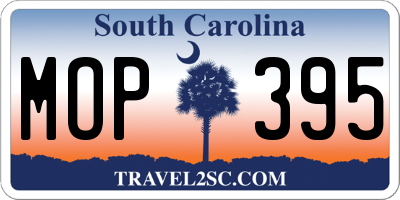 SC license plate MOP395