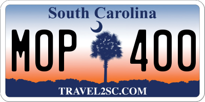 SC license plate MOP400