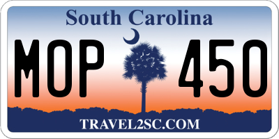SC license plate MOP450