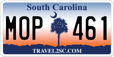 SC license plate MOP461