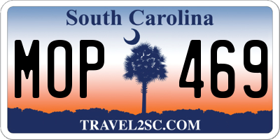 SC license plate MOP469