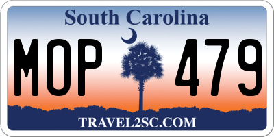 SC license plate MOP479