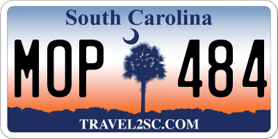 SC license plate MOP484