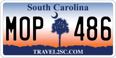 SC license plate MOP486