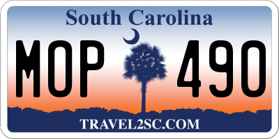 SC license plate MOP490