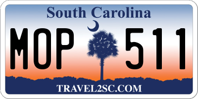 SC license plate MOP511