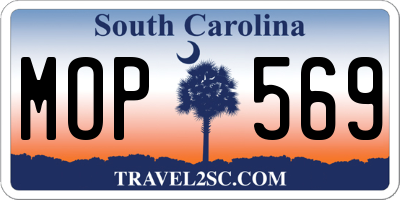 SC license plate MOP569