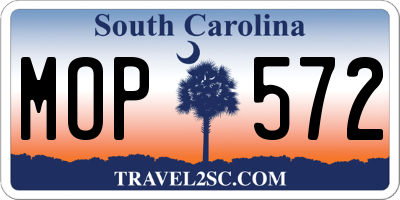 SC license plate MOP572