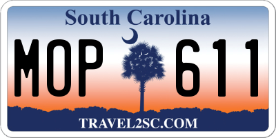 SC license plate MOP611