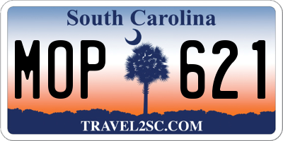 SC license plate MOP621