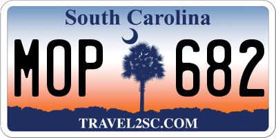 SC license plate MOP682