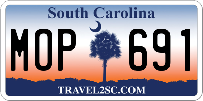 SC license plate MOP691