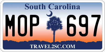 SC license plate MOP697
