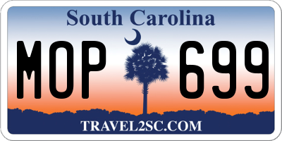 SC license plate MOP699