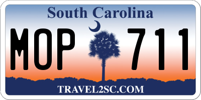 SC license plate MOP711