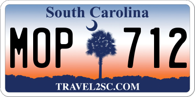 SC license plate MOP712
