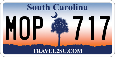 SC license plate MOP717