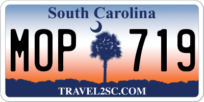 SC license plate MOP719