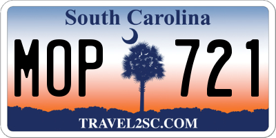 SC license plate MOP721