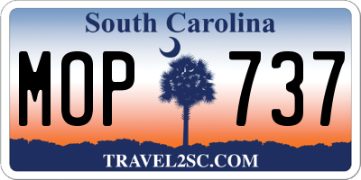 SC license plate MOP737