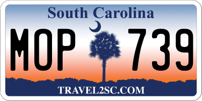 SC license plate MOP739