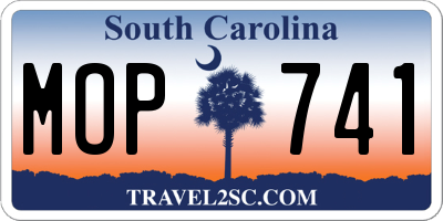 SC license plate MOP741