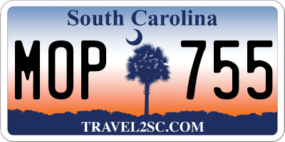 SC license plate MOP755